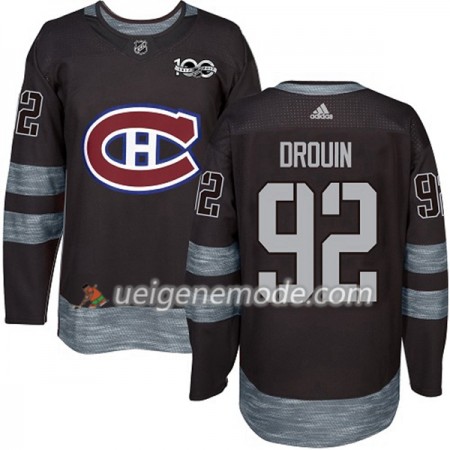 Herren Eishockey Montreal Canadiens Trikot Jonathan Drouin 92 1917-2017 100th Anniversary Adidas Schwarz Authentic